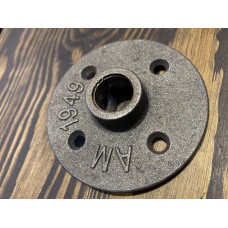 Cast iron flange with four bolt holes
